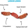 Show in main carousel: BARK Lickin' Links Thrasher Squeaky Plush Dog Toy, Red, Medium slide 2 of 9