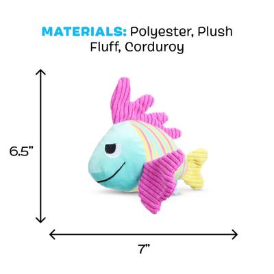 Show full view: BARK Lion Fish Larry Thrasher Squeaky Plush Dog Toy, Medium slide 5 of 9