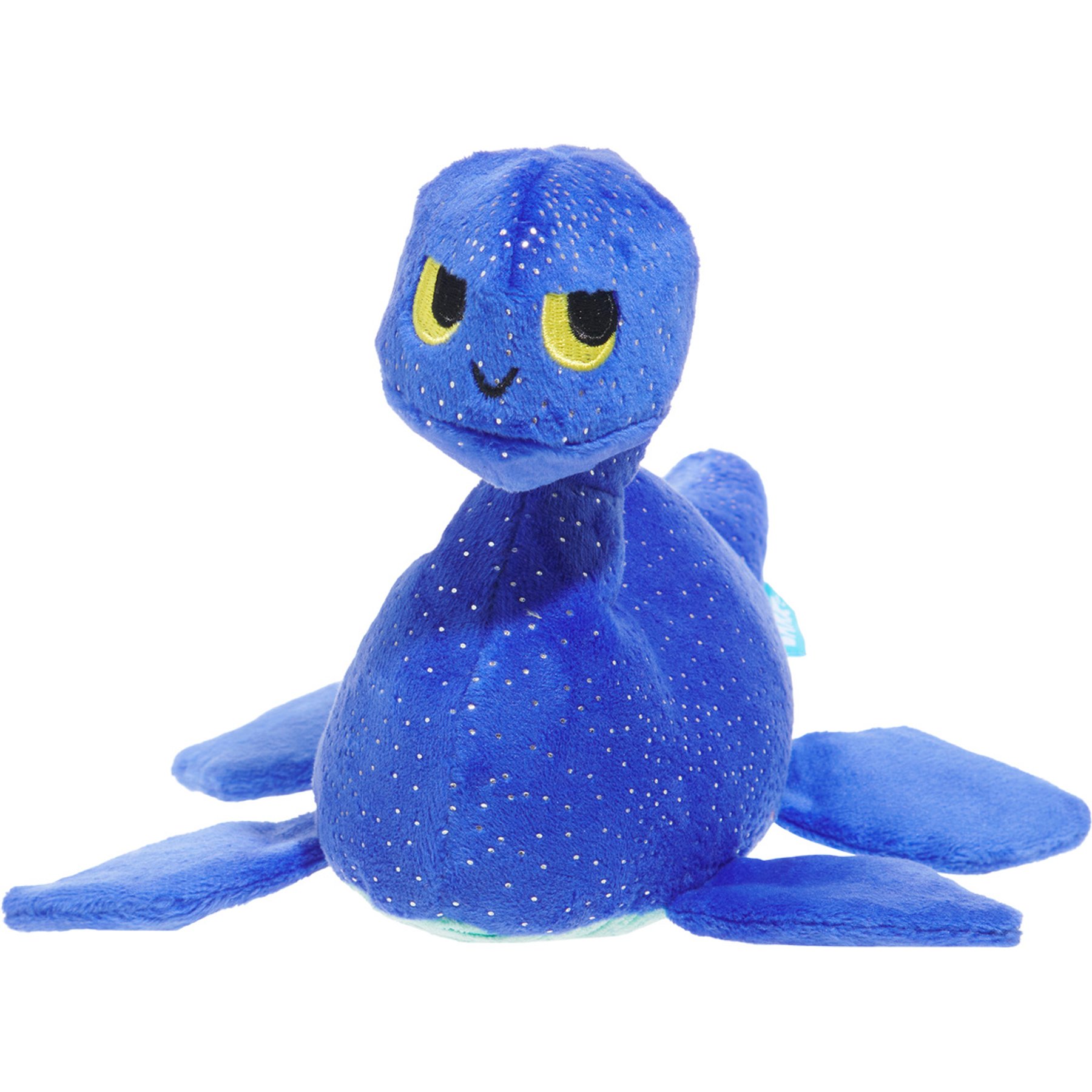 BARK Luke Ness Monster Squeaky Plush Dog Toy, Blue, Small