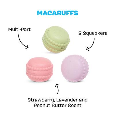 Show full view: BARK Macaruffs Multi-Part Tough Plush Dog Toy, Small slide 3 of 9