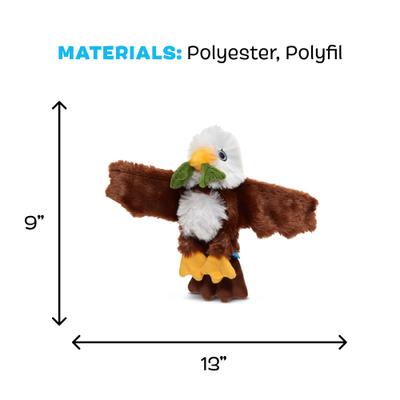 Show full view: BARK Majestic Marty Squeaky Plush Dog Toy, Brown, Small slide 5 of 9