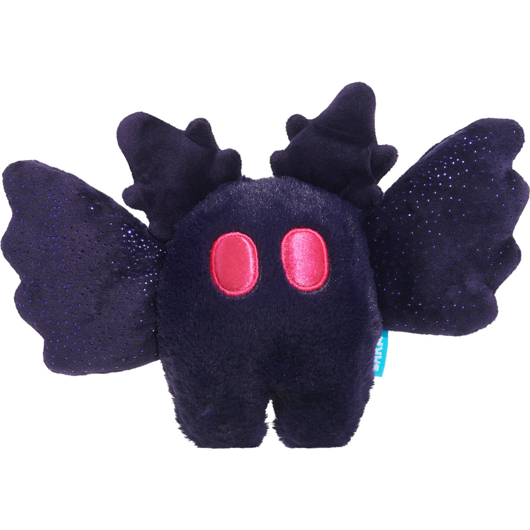BARK Manny Mothman Squeaky Plush Dog Toy, Dark Blue, Medium/Large