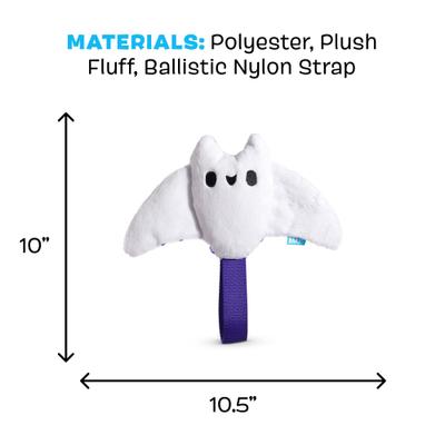 Show full view: BARK Manny Ray Squeaky Dog Tug Toy, White slide 5 of 9