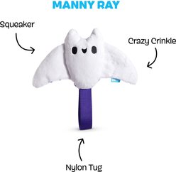 BARK Manny Ray Squeaky Dog Tug Toy, White slide 2 of 8
