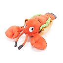 BARK Max's Maine Lobster Roll Squeaky Plush Dog Toy, White
