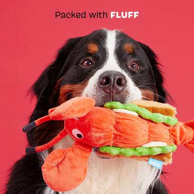 Show full view: BARK Max's Maine Lobster Roll Squeaky Plush Dog Toy, White slide 4 of 8