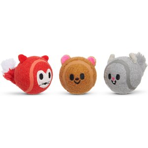 BARK Moderate Beastie Balls Squeaky Plush Dog Toys, Medium