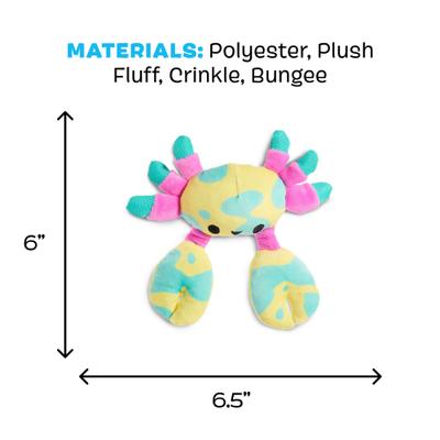 Show full view: BARK Moe The Mosaic Crab Squeaky Plush Dog Toy, X-Small slide 6 of 9