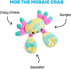BARK Moe The Mosaic Crab Squeaky Plush Dog Toy, X-Small slide 2 of 7