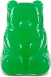 BARK Munchie the Bear Treat Dispensing Bouncing Tough Dog Chew Toy, Green