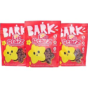BARK Nutty Lil' Starz Peanut Butter & Jelly Flavored Soft & Chewy Dog Training Treats, 6-oz bag, case of 3
