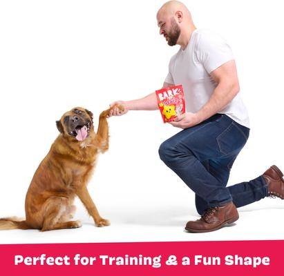 Show full view: BARK Nutty Lil' Starz Peanut Butter & Jelly Flavored Soft & Chewy Dog Training Treats, 6-oz bag, case of 3 slide 7 of 9