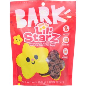 BARK Nutty Lil' Starz Peanut Butter & Jelly Flavored Soft & Chewy Dog Training Treats, 6-oz bag