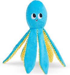 BARK Odd Otto Thrasher Squeaky Plush Dog Toy, Blue