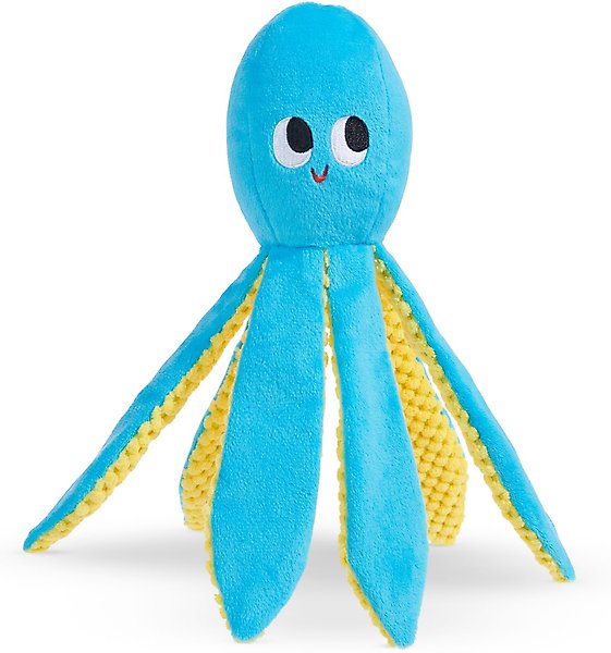 Show full view: BARK Odd Otto Thrasher Squeaky Plush Dog Toy, Blue slide 1 of 9