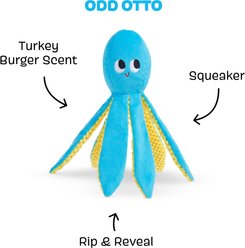 BARK Odd Otto Thrasher Squeaky Plush Dog Toy, Blue slide 2 of 8