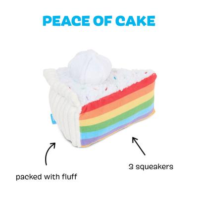 Show full view: BARK Peace of Cake Squeaky Plush Dog Chew Toy slide 2 of 9