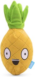 BARK Penny the Pineapple Rip & Reveal Squeaky Plush Dog Toy, Brown, Large