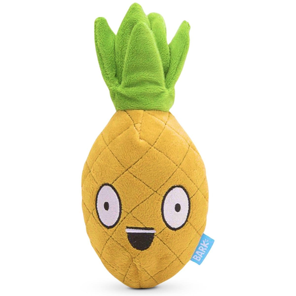BARK Penny the Pineapple Rip & Reveal Squeaky Plush Dog Toy, Brown, Large