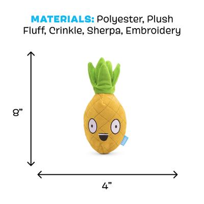 Show full view: BARK Penny the Pineapple Rip & Reveal Squeaky Plush Dog Toy, Brown, Large slide 5 of 8