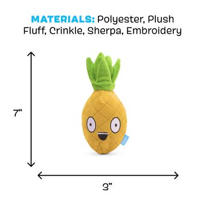 Show full view: BARK Penny the Pineapple Rip & Reveal Squeaky Plush Dog Toy, Brown, Small slide 5 of 8