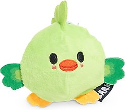 BARK Piper Parrot Hard Core Tough Dog Chew Toy, Green, Small
