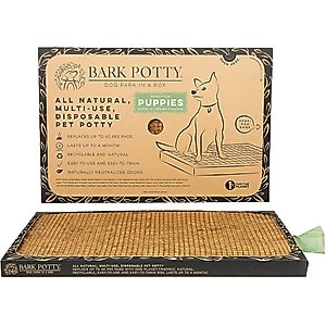 Bark Potty Natural Disposable Dog & Cat Potty Pad, Unscented, 20 x 30-in
