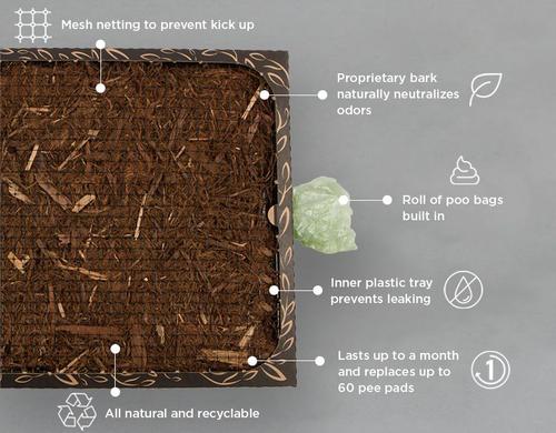 Show full view: Bark Potty Natural Disposable Dog Potty Pad, 20x30-in slide 3 of 14