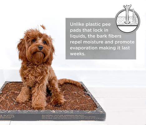 Show full view: Bark Potty Natural Disposable Dog Potty Pad, 20x30-in slide 6 of 14