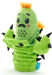 BARK Prickly Pete Rip & Reveal Squeaky Plush Dog Chew Toy, Green