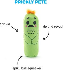 BARK Prickly Pete Rip & Reveal Squeaky Plush Dog Chew Toy, Green slide 2 of 7