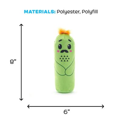 Show full view: BARK Prickly Pete Rip & Reveal Squeaky Plush Dog Chew Toy, Green slide 6 of 8