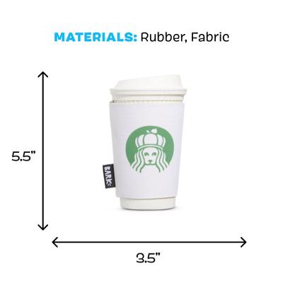 Show full view: BARK Pupkin Spice Yappucino Tough Treat Dispensing Dog Chew Toy, White, Medium slide 5 of 8