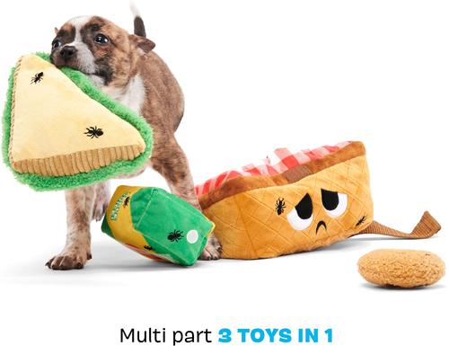 Show full view: BARK Quick Lick Picnic Multi-Part Squeaky Plush Dog Toy, Medium/Large slide 4 of 8