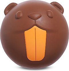 BARK Ricochet the Nutria Tough Dog Chew Toy, Brown, Large