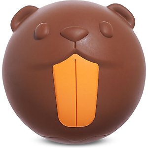 BARK Ricochet the Nutria Tough Dog Chew Toy, Brown, Large