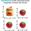 Show in main carousel: BARK San Muttzano Tomatoes Squeaky Ball Plush Dog Toy, Red, Small slide 5 of 9