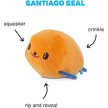 Show in main carousel: BARK Santiago Seal Rip & Reveal Crinkle Squeaky Plush Dog Toy, Orange slide 2 of 8