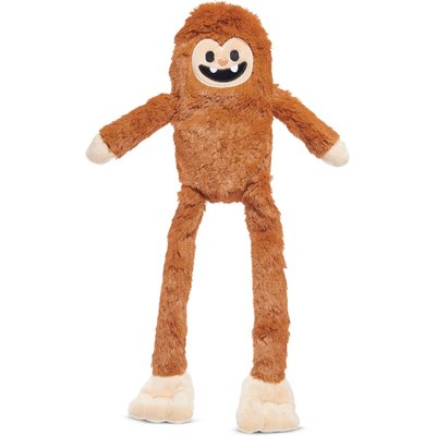 BARK BARK Sasquatch Josh Squeaky Plush Dog Toy, Brown