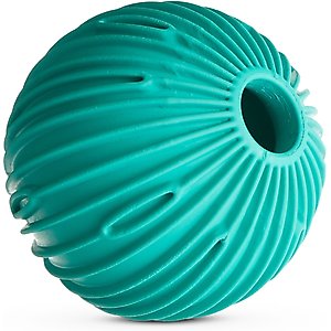 BARK Sea Foam Reef Ball Tough Treat Dispensing Dog Toy, Teal, Large