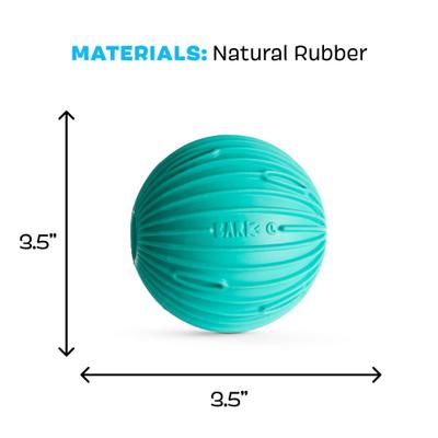 Show full view: BARK Sea Foam Reef Ball Tough Treat Dispensing Dog Toy, Teal, Large slide 5 of 8