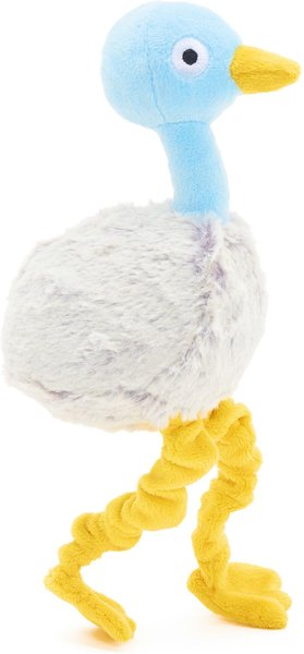 Show full view: BARK Shiba Emu Rip & Reveal Squeaky Plush Dog Toy, Grey slide 1 of 8