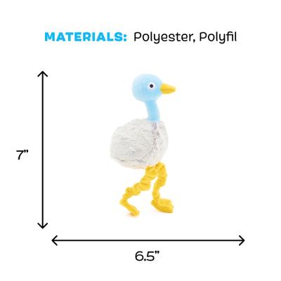 Show full view: BARK Shiba Emu Rip & Reveal Squeaky Plush Dog Toy, Grey slide 5 of 8