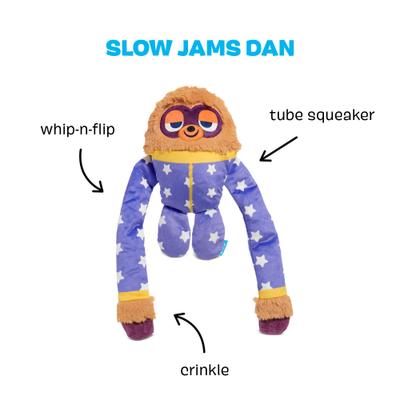 Show full view: BARK Slow Jams Dan Crinkly Tube Squeaky Plush Dog Toy slide 3 of 10