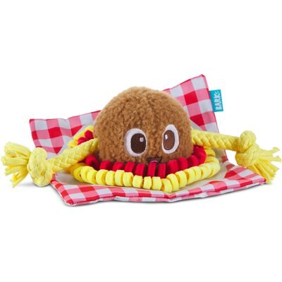 BARK BARK Spaghetti & Muttball Rope Squeaky Plush Dog Chew Toy