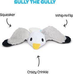 BARK Sully the Gully Thrasher Squeaky Plush Dog Tug Toy, Grey slide 2 of 7
