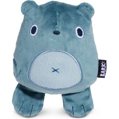 BARK Super Chewer Bear Hugger 2-in-1 Plush Exterior with Hard Core Tough Dog Chew Toy, Grey