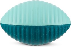 BARK Super Chewer Blitz Football Floating Tough Dog Chew Toy, Teal