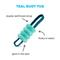 Show in main carousel: BARK Super Chewer Buoy Tug Floating Tough Dog Tug Toy, Teal slide 2 of 8