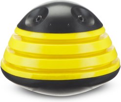 BARK Super Chewer Busy Bee Treat Spreading Tough Squeaky Dog Chew Toy, Black